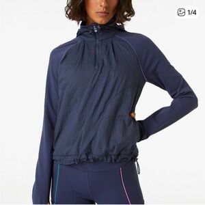 Outdoor Voices Frostknit Navy Blue Hooded Longsleeve